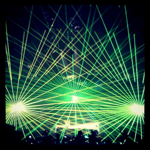 Crazy disco lights at last night’s Trancefusion Praha.