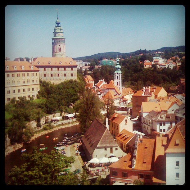 View from / of Cesky Krumlov castle. [pic]