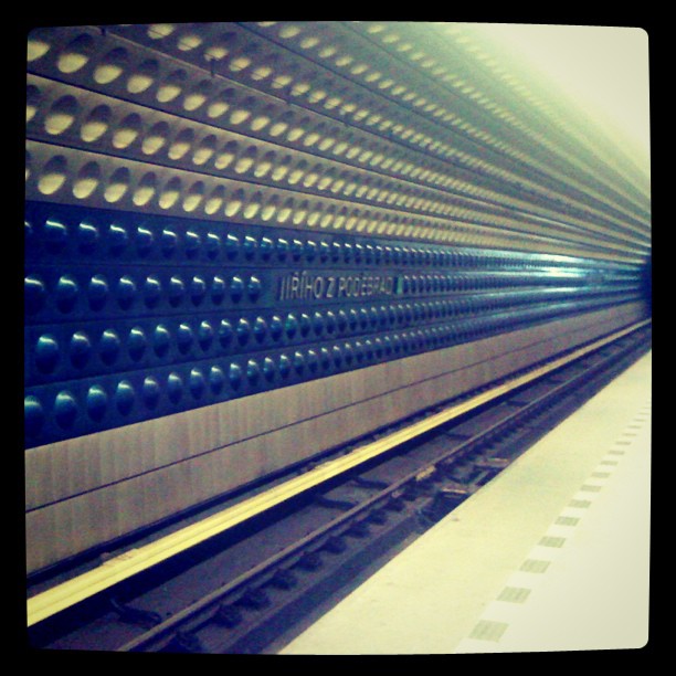 Pretending I’m a tourist and taking photos of the Prague metro…