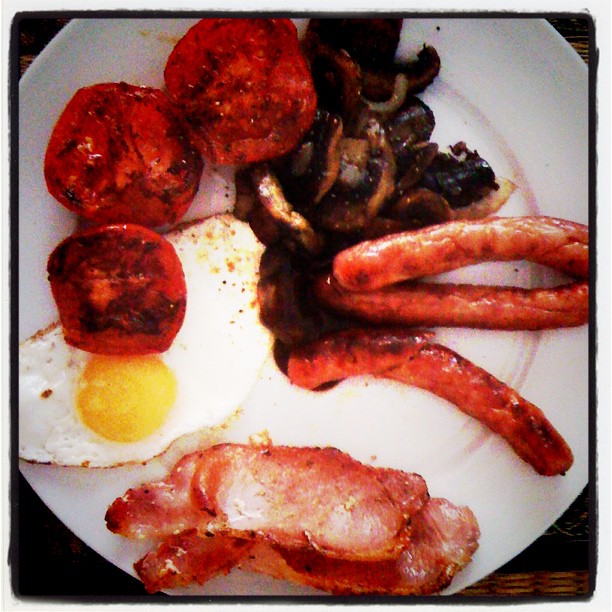 Now that’s a brunch. All from the farmer’s market or English butcher too…