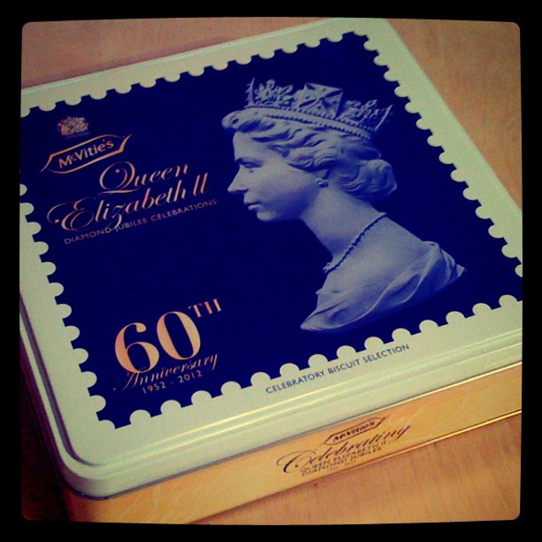 We are finally officially a British household – we have a biscuit tin.