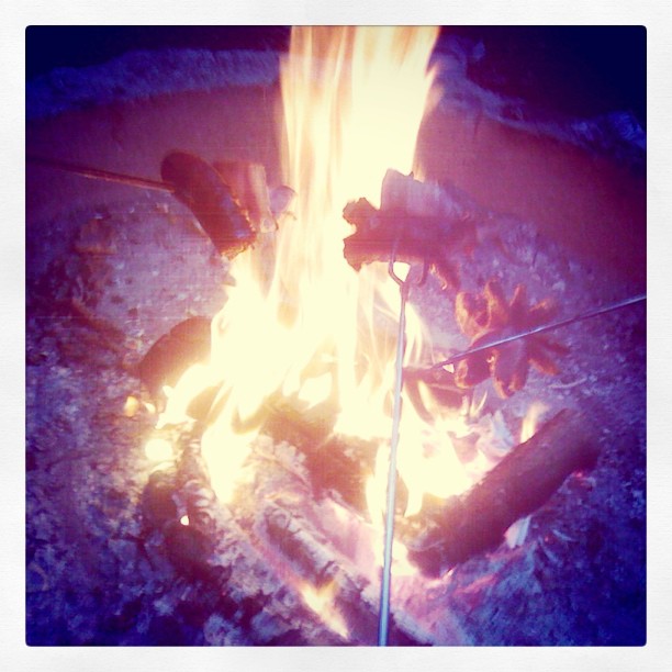 Suppin’ beers and grillin’ sausage in Slovakia.