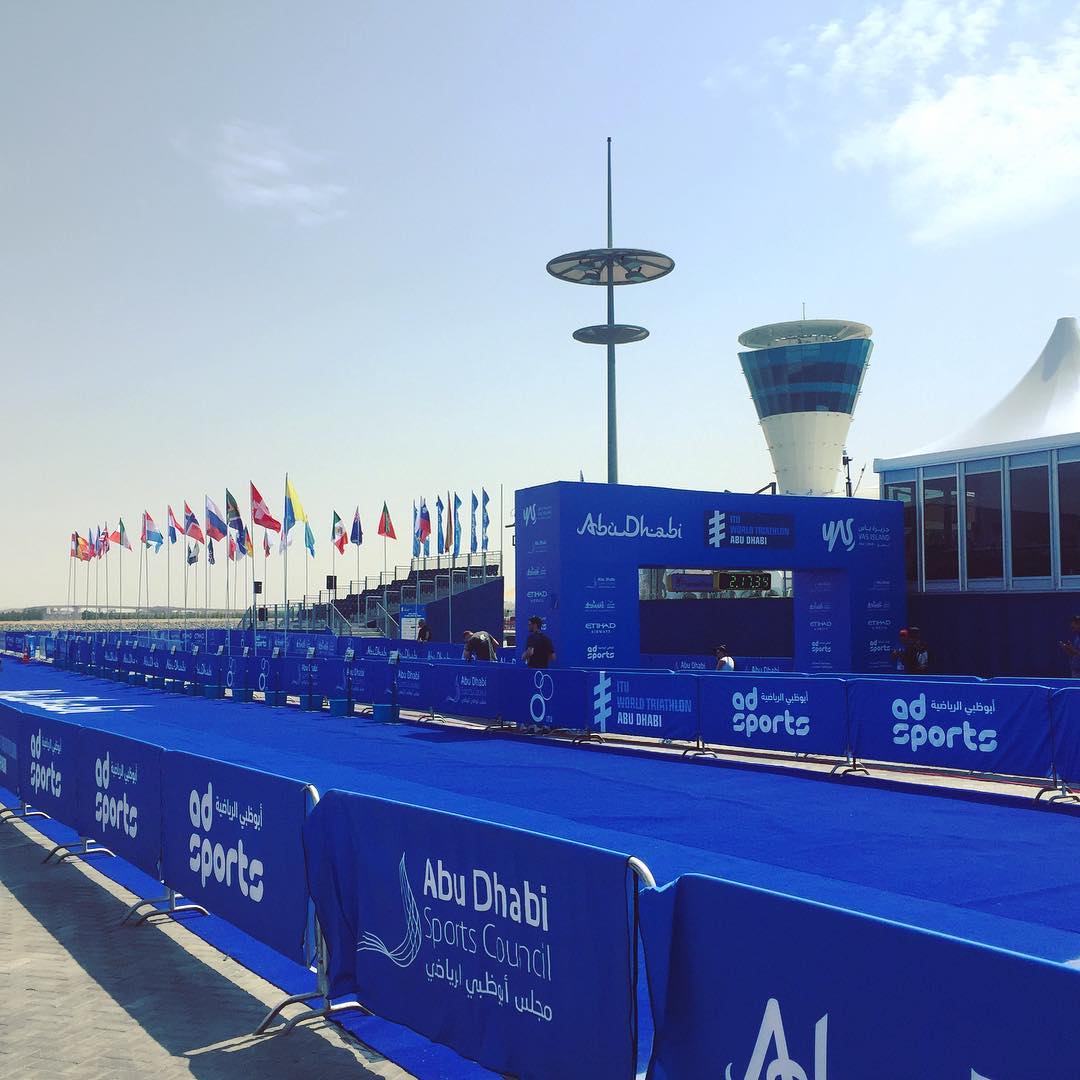 Finish line. 😎 #wtsabudhabi #inabudhabi #triathlon #yasisland