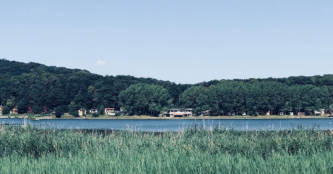 Cottages by the reservoir.