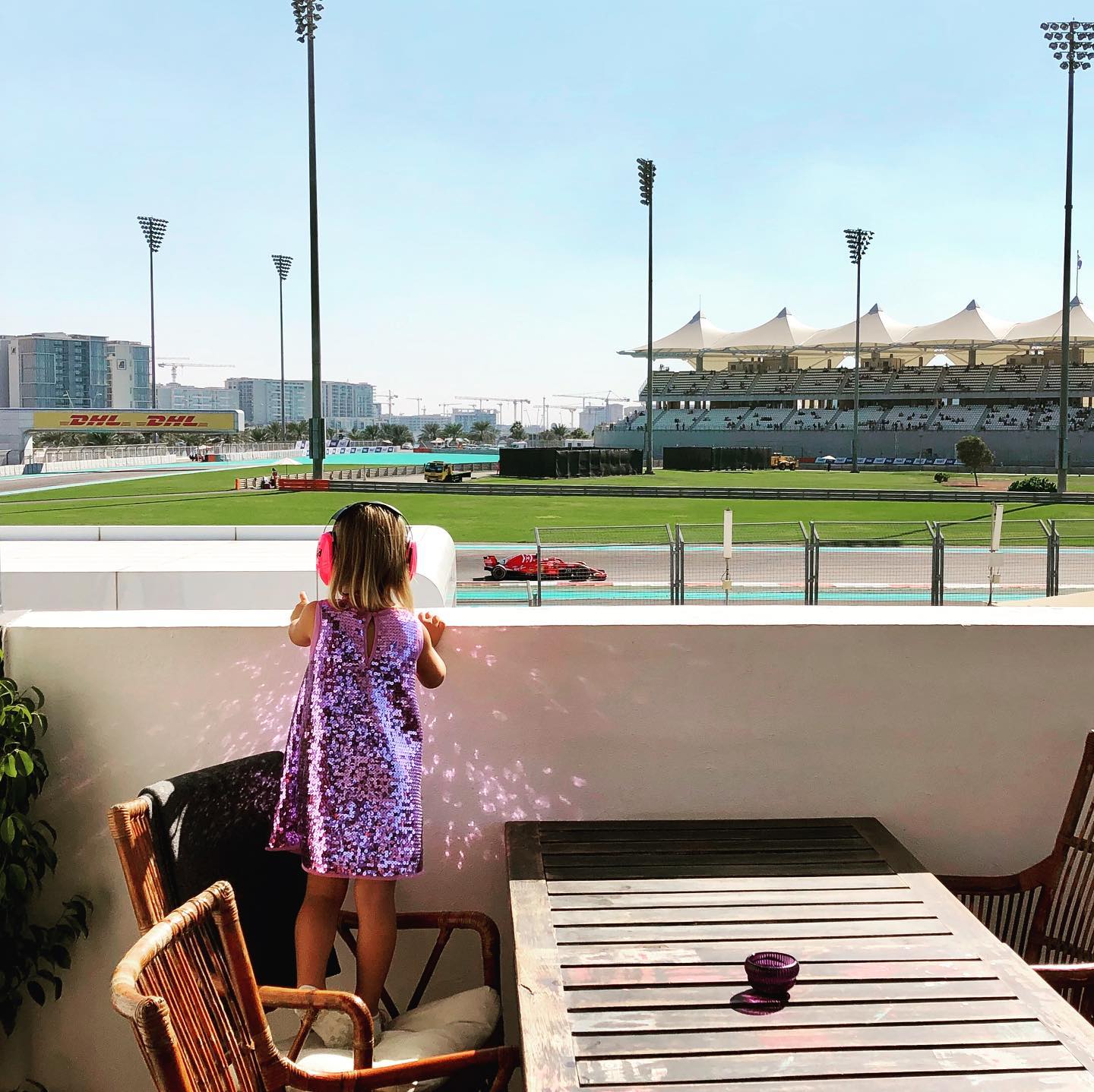 F1 fan in training at #abudhabigp #inabudhabi.