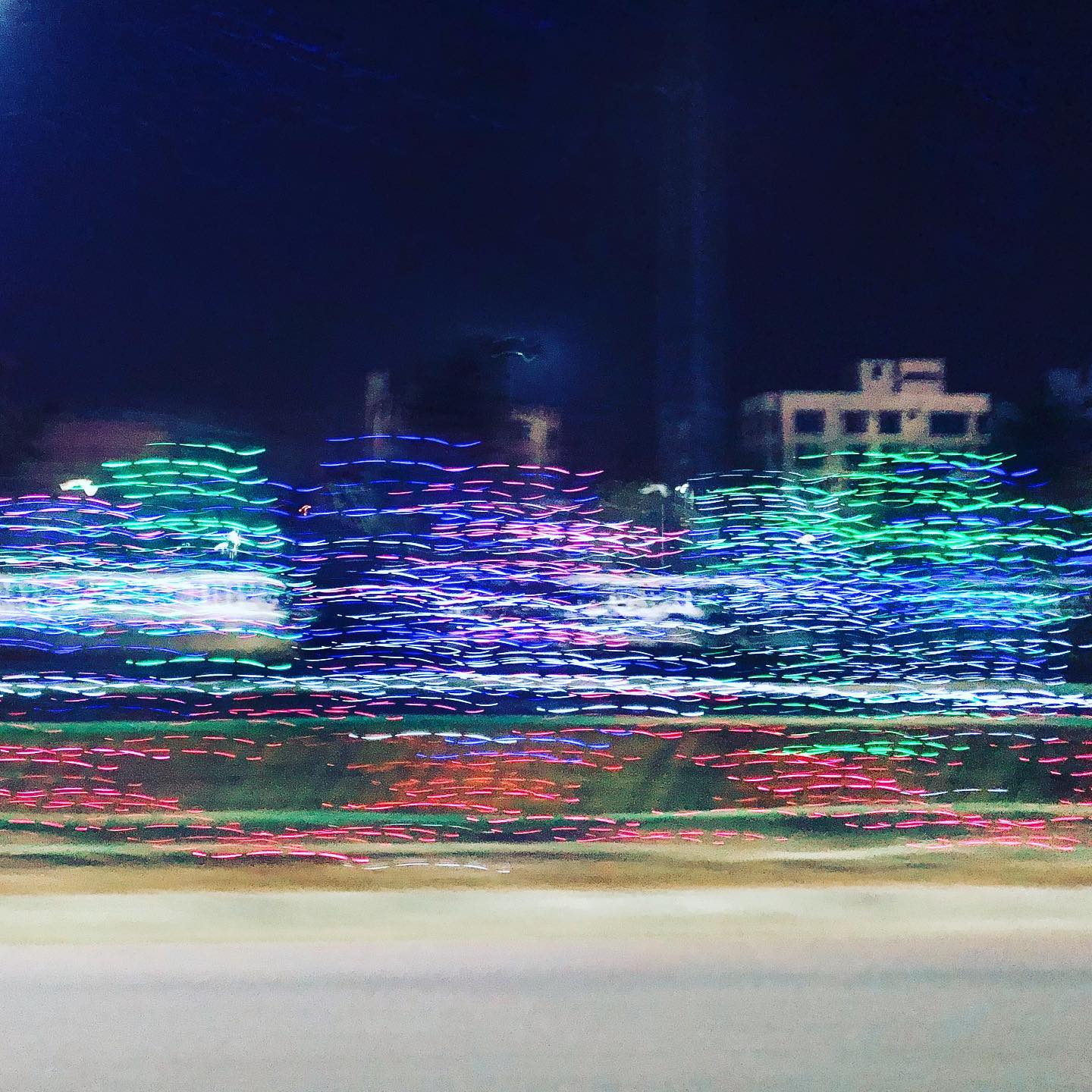 Late night taxi ride in Kolkata.