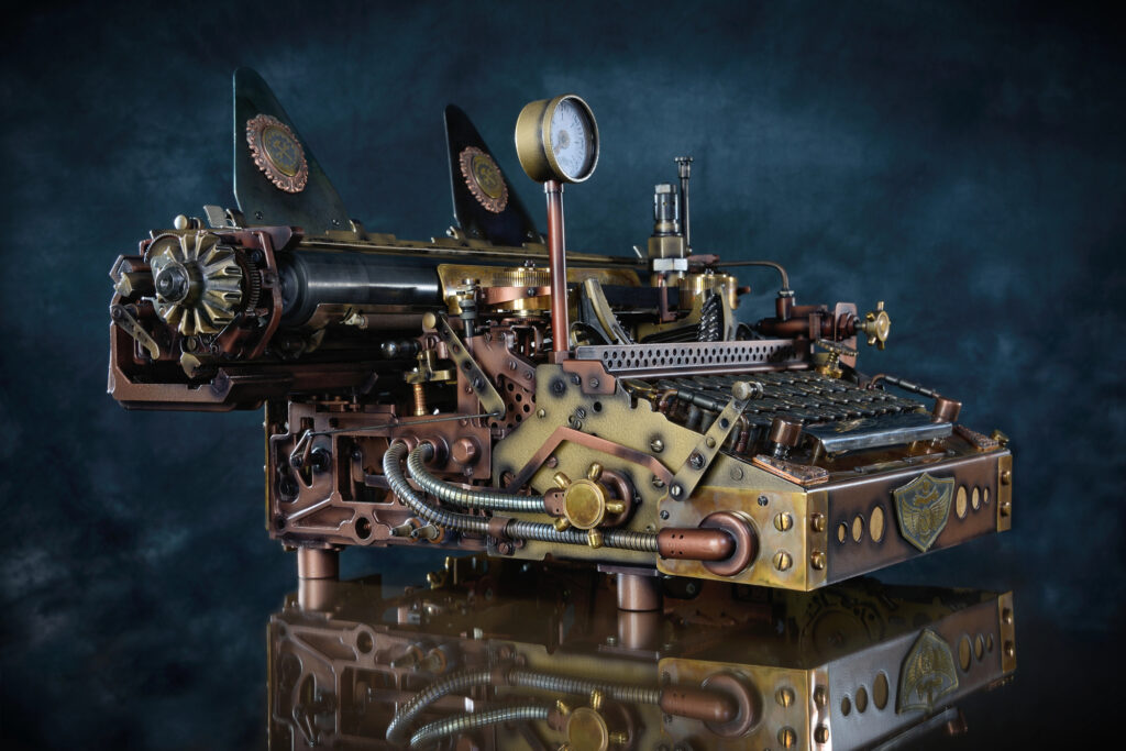 Steampunk typewriter.