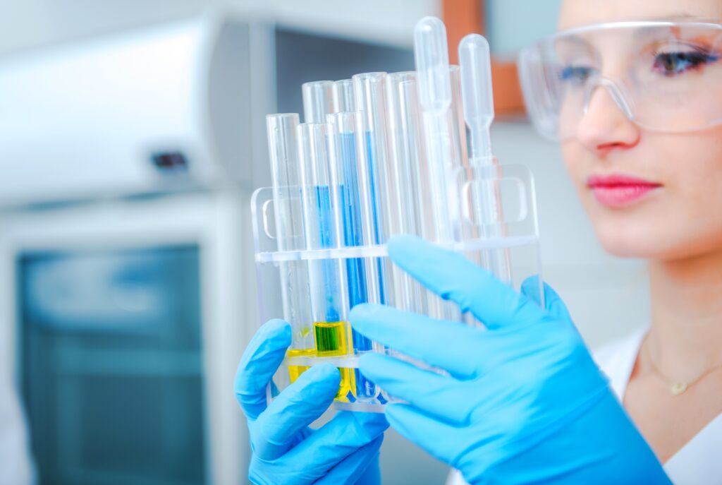 Female Research Technician in the Chemical Laboratory.